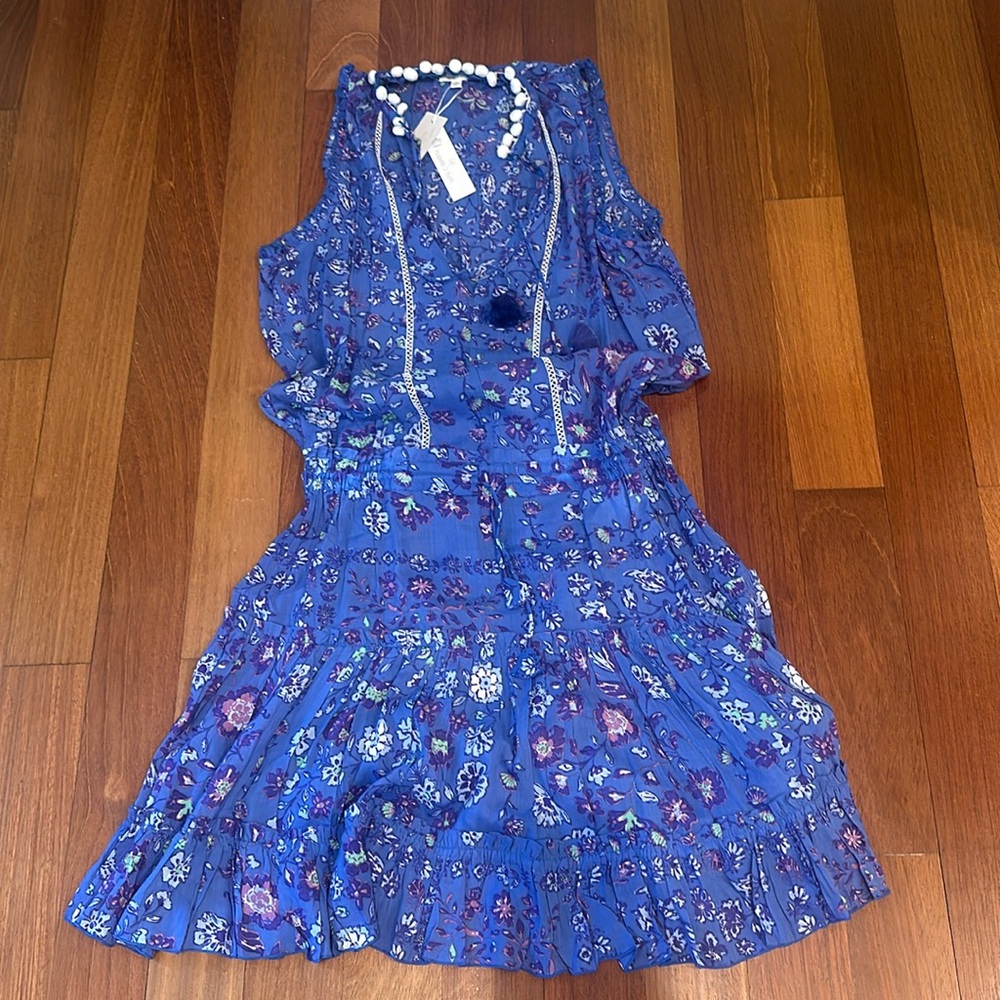 Poupette St Barth Blue Mini Dress